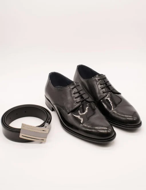 Zapato Donattelli 10944 Bronx negro placado de hombre.
