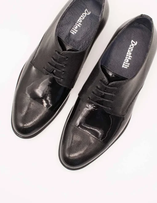 Zapato Donattelli 10944 Bronx negro placado de hombre.