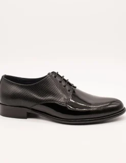 Zapato Donattelli 10944 charol negro placado de hombre.