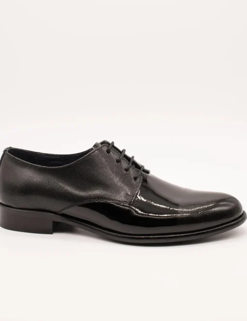 Zapato Donattelli 10944 charol negro placado de hombre.