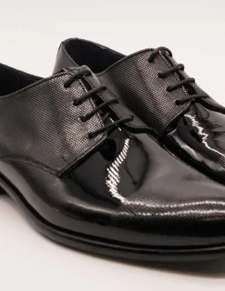 Zapato Donattelli 10944 charol negro placado de hombre.