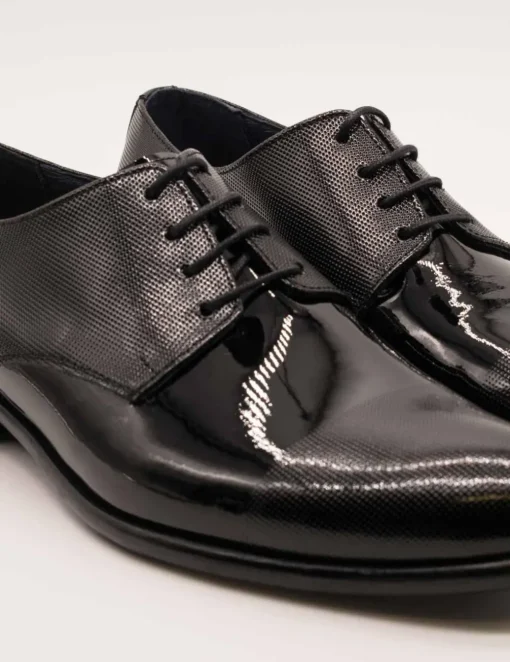 Zapato Donattelli 10944 charol negro placado de hombre.