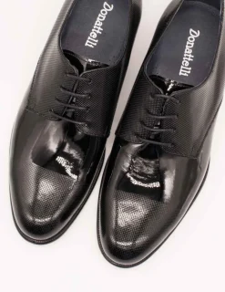 Zapato Donattelli 10944 charol negro placado de hombre.