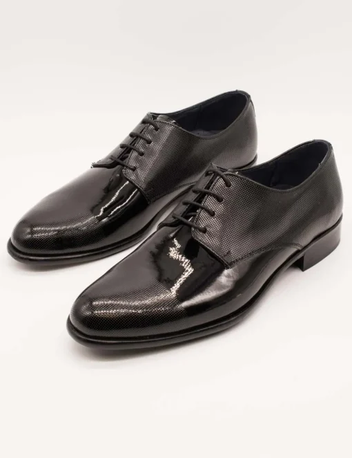 Zapato Donattelli 10944 charol negro placado de hombre.