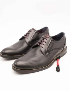 Zapato Fluchos F1631 Piel Memory Negro de Hombre