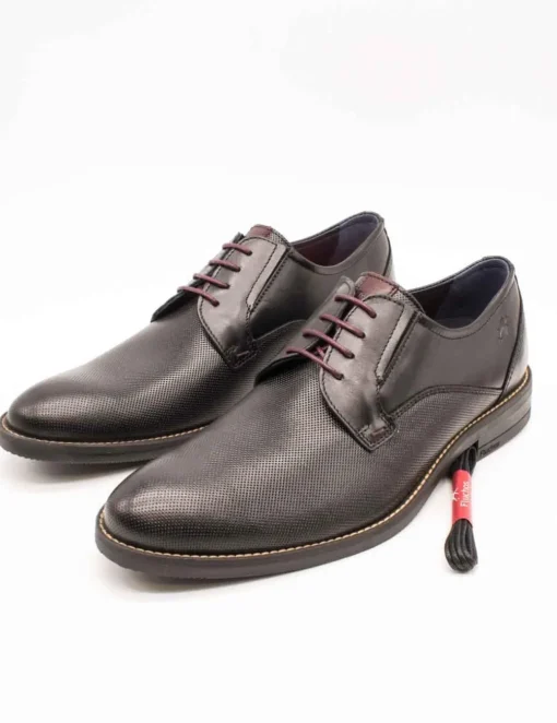 Zapato Fluchos F1631 Piel Memory Negro de Hombre