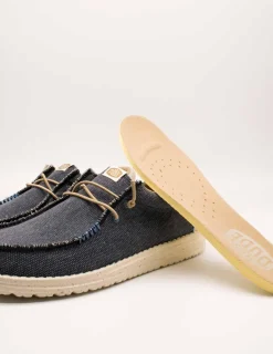 Zapato Hey Dude Wally Coastline Jute Navy de Hombre