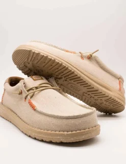 Zapato Hey Dude Wally Coastline Jute Silver de Hombre