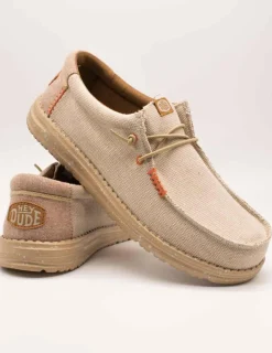 Zapato Hey Dude Wally Coastline Jute Silver de Hombre