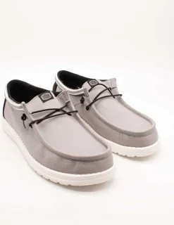 Zapato Hey Dude Wally Letterman Light Grey de Hombre