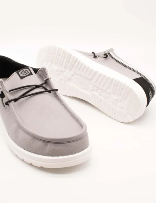 Zapato Hey Dude Wally Letterman Light Grey de Hombre