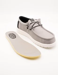 Zapato Hey Dude Wally Letterman Light Grey de Hombre