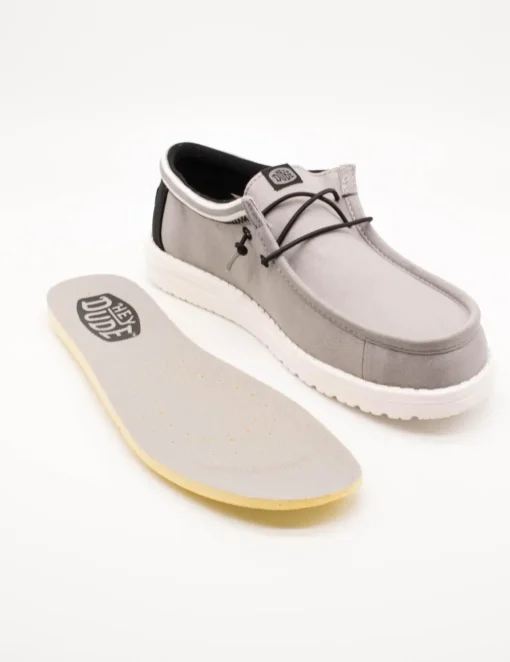 Zapato Hey Dude Wally Letterman Light Grey de Hombre