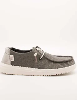 Zapato Hey Dude Wendy Metallic Sparkle Charcoal de Mujer