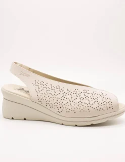 Zapato 24HRS 26449 Relax Crema de Mujer