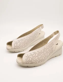 Zapato 24HRS 26449 Relax Crema de Mujer