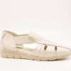 Zapato 24HRS 26421 Square-S Crema - Lino de Mujer