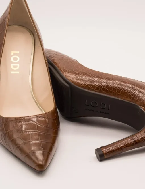 Zapato Lodi Rachel-Patp caiman cuero de mujer.
