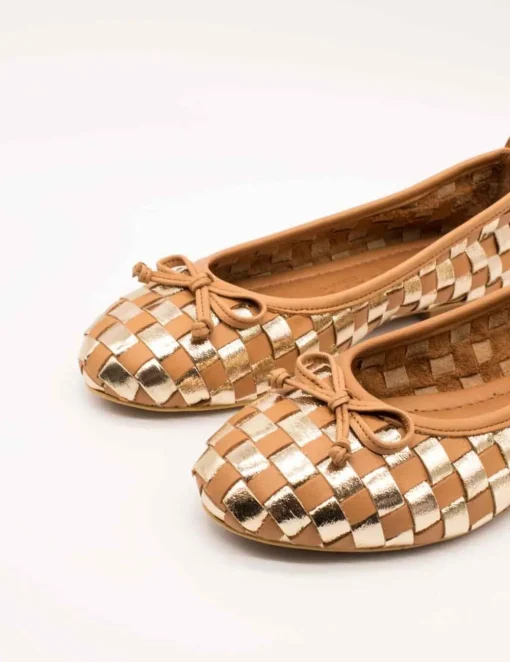 Zapato Miuxa Hola Camel-Oro de Mujer