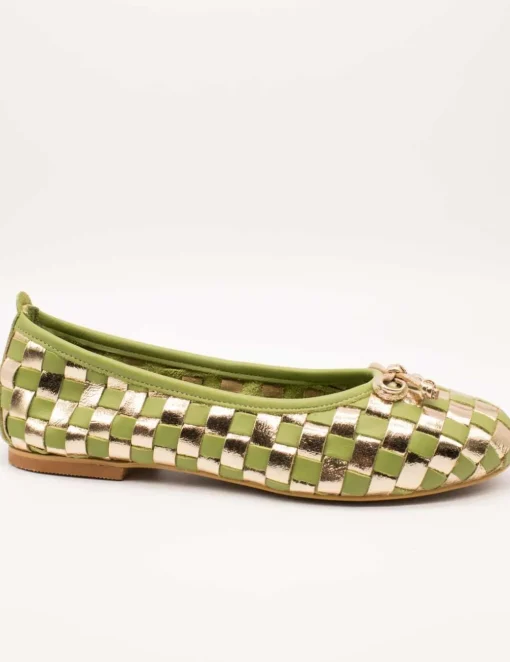 Zapato Miuxa Hola Verde-Oro de Mujer
