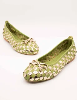 Zapato Miuxa Hola Verde-Oro de Mujer