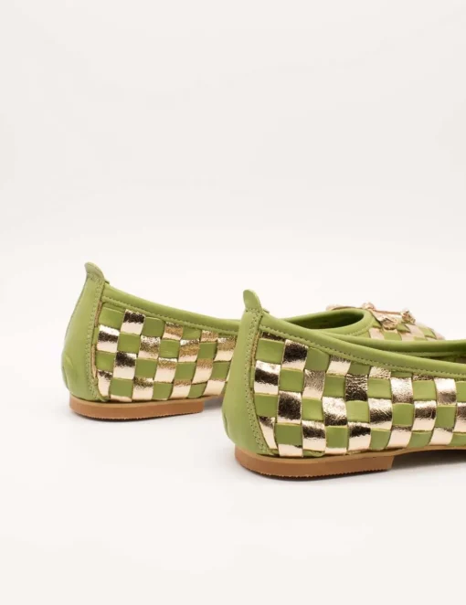 Zapato Miuxa Hola Verde-Oro de Mujer