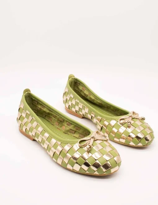 Zapato Miuxa Hola Verde-Oro de Mujer