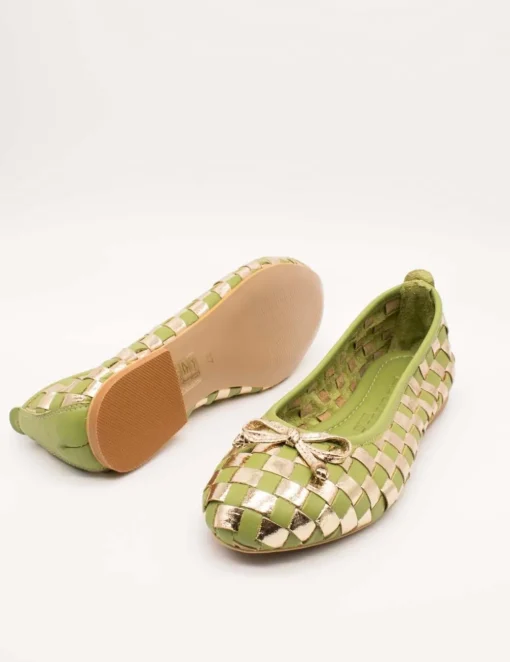 Zapato Miuxa Hola Verde-Oro de Mujer