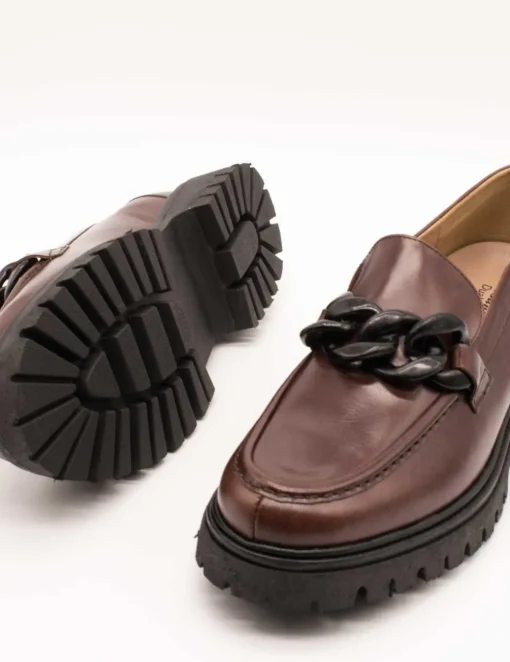 Zapato Pie Santo 235630 Vitelo Caoba de Mujer