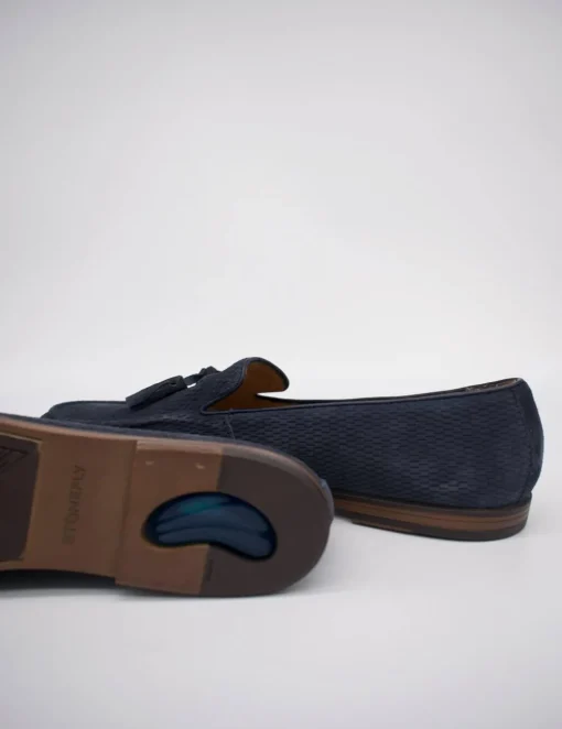 Zapato Stonefly steve 2 washed velour limo blue de hombre