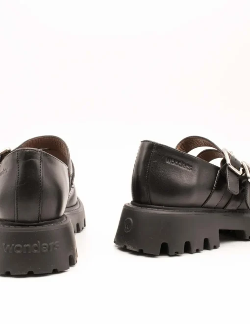 Zapato Wonders C-7501 Bulut Negro de Mujer