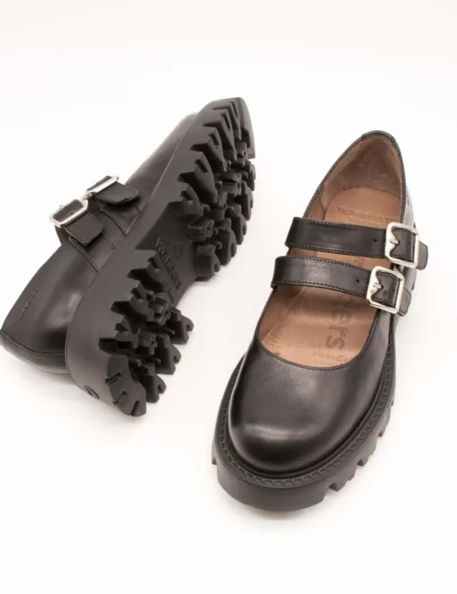Zapato Wonders C-7501 Bulut Negro de Mujer